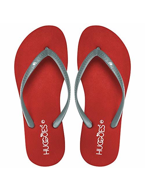 HUGGOES - Ultra Soft Comfortable Natural Rubber Summer Beach Flip Flops for Women