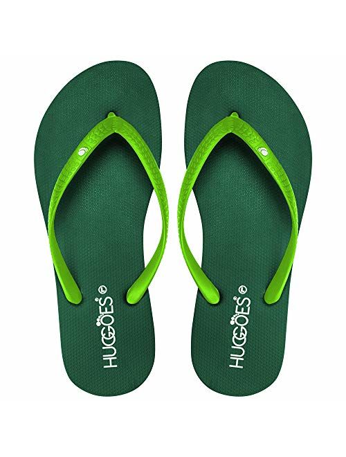 HUGGOES - Ultra Soft Comfortable Natural Rubber Summer Beach Flip Flops for Women