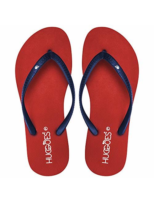 HUGGOES - Ultra Soft Comfortable Natural Rubber Summer Beach Flip Flops for Women