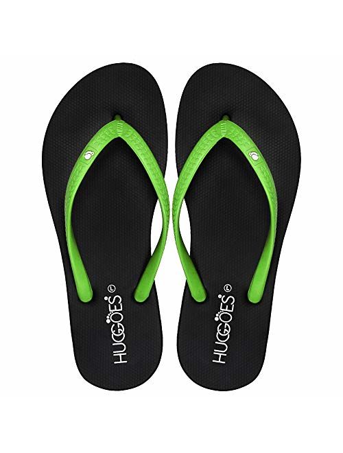 HUGGOES - Ultra Soft Comfortable Natural Rubber Summer Beach Flip Flops for Women