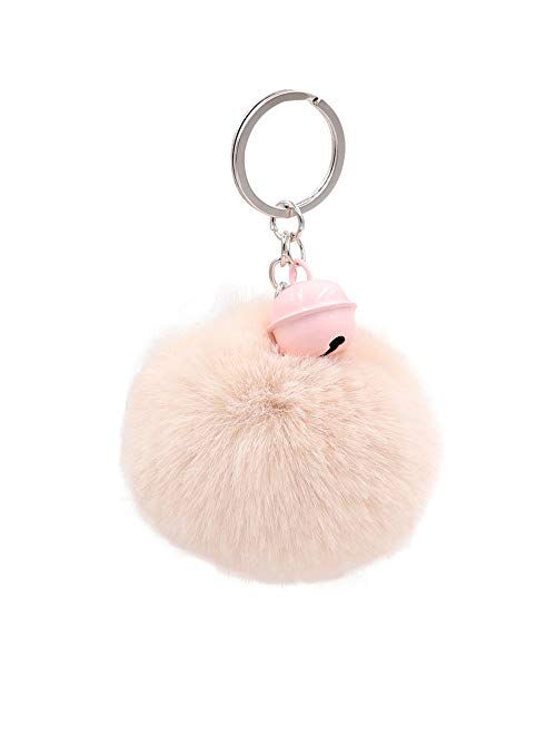 Pom Pom Keychain Artificial Fur Ball Keychain Fluffy Accessories Car Bag Charm