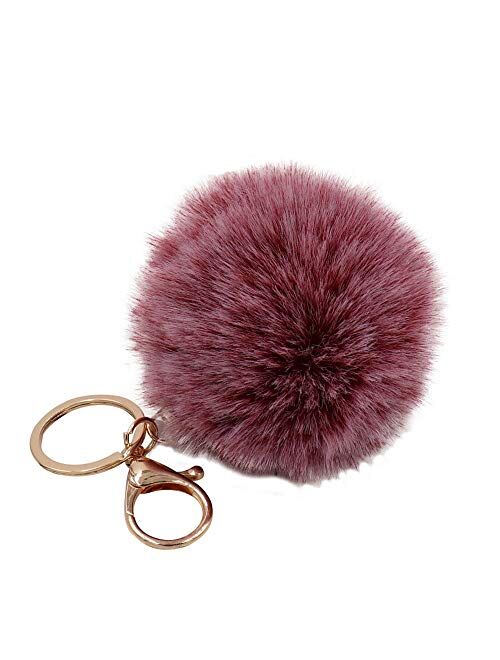 Pom Pom Keychain Artificial Fur Ball Keychain Fluffy Accessories Car Bag Charm