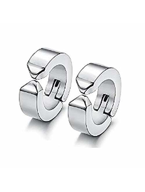 Assorted Stainless Steel No Piercing Clip On Earrings,8MM Magnetic No Piercing Earrings Studs for Non Pierced Ears,Hypoallergenic