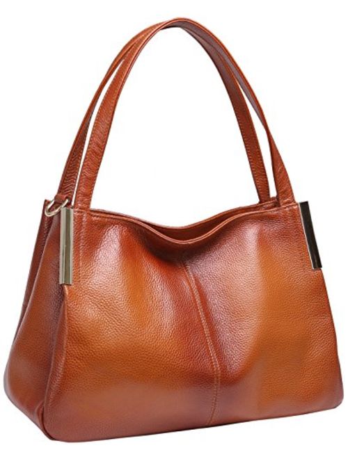 Heshe Womens Leather Handbags Top Handle Totes Bags Shoulder Handbag Satchel Designer Purse Cross Body Bag for Lady