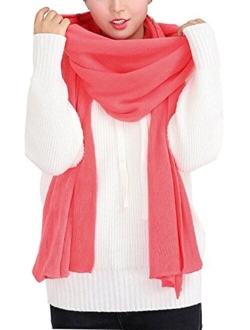 Agio Women's Warm Long Shawl Winter Warm Large Scarf Pure Color