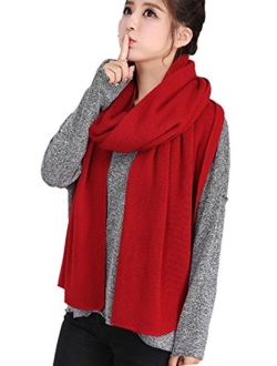 Agio Women's Warm Long Shawl Winter Warm Large Scarf Pure Color