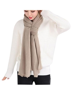 Agio Women's Warm Long Shawl Winter Warm Large Scarf Pure Color