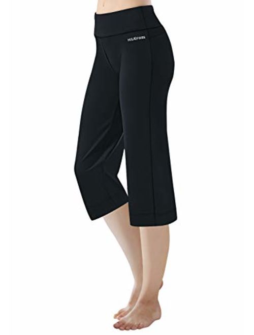 Best Deal for HISKYWIN 5/8 Inseam High Waist Women Yoga Shorts Tummy