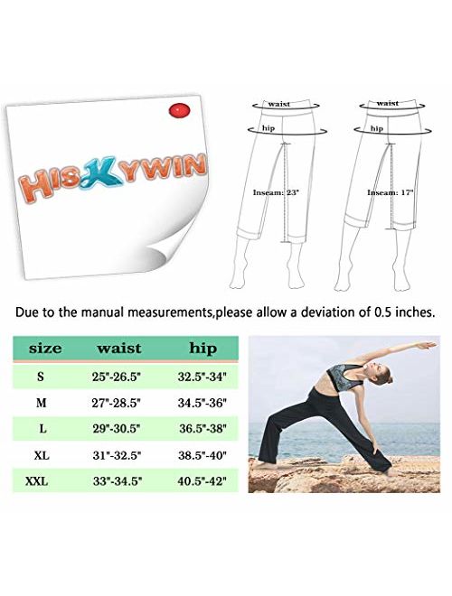 Best Deal for HISKYWIN 5/8 Inseam High Waist Women Yoga Shorts Tummy