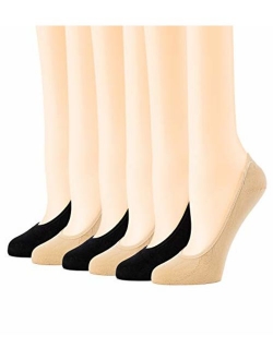 Women's No Show Liner Socks 6 Pairs Thin Low Cut Casual Socks Non Slip