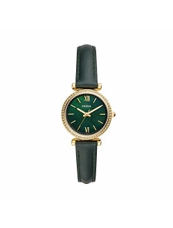 Women's Carlie Mini Stainless Steel and Leather Quartz Watch