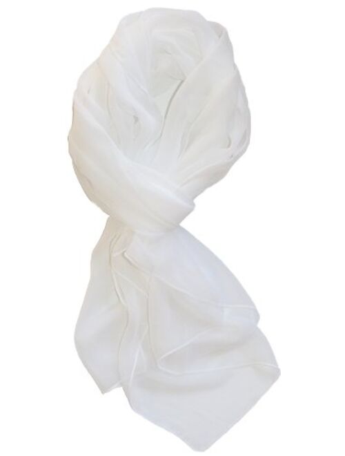 Ted & Jack - Solid Color Silk Blend Lightweight Accent Scarf