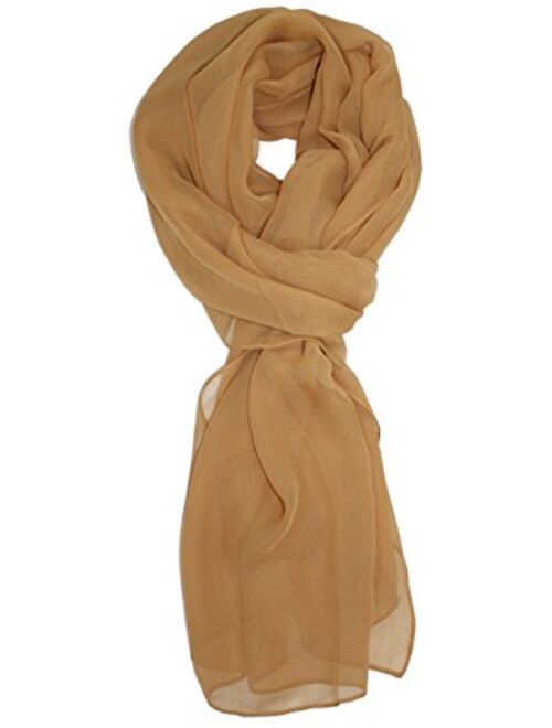 Ted & Jack - Solid Color Silk Blend Lightweight Accent Scarf