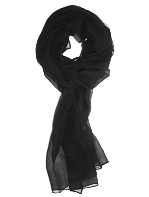 Ted & Jack - Solid Color Silk Blend Lightweight Accent Scarf