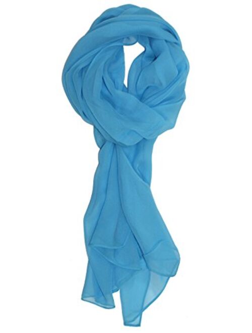 Ted & Jack - Solid Color Silk Blend Lightweight Accent Scarf