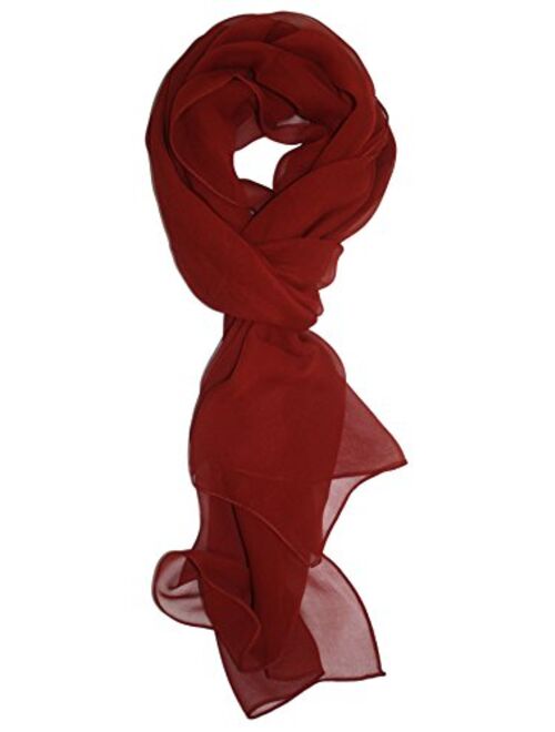 Ted & Jack - Solid Color Silk Blend Lightweight Accent Scarf