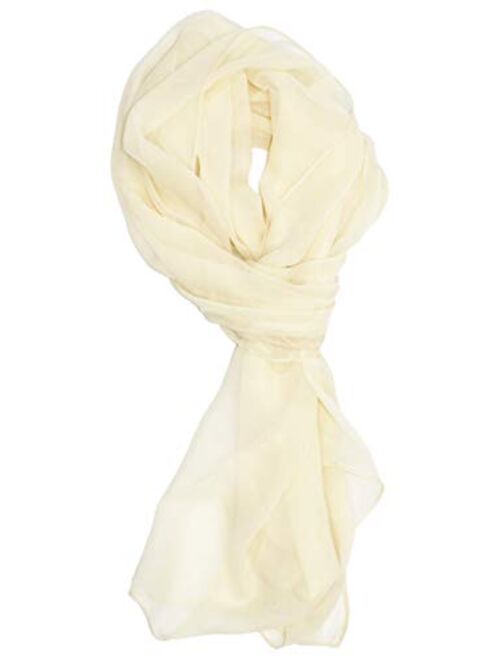 Ted & Jack - Solid Color Silk Blend Lightweight Accent Scarf