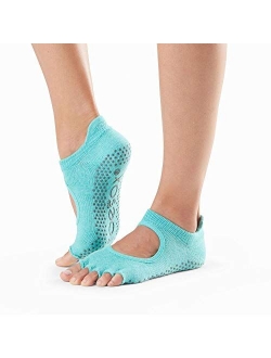 Toesox Women's Bellarina Half Toe Grip Non-Slip for Ballet, Yoga, Pilates, Barre Toe Socks