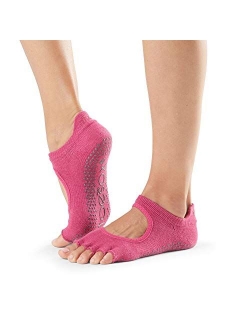 Toesox Women's Bellarina Half Toe Grip Non-Slip for Ballet, Yoga, Pilates, Barre Toe Socks