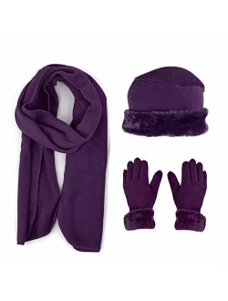 Boxed-gifts Women's Warm Fleece Winter - Women's Hat and Glove Set + Hats Gloves Scarves for Women