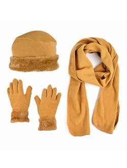 Boxed-gifts Women's Warm Fleece Winter - Women's Hat and Glove Set + Hats Gloves Scarves for Women