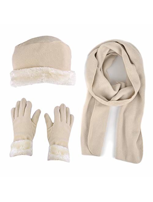 Boxed-gifts Women's Warm Fleece Winter - Women's Hat and Glove Set + Hats Gloves Scarves for Women