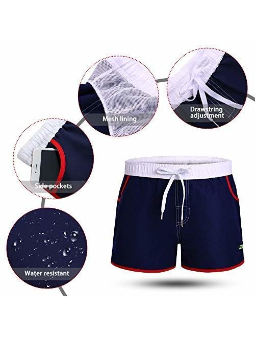 LETSQK Men's Swimwear Shorts Surf Swimsuit Swim Trunks