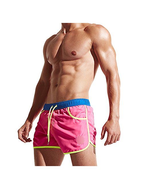 LETSQK Men's Swimwear Shorts Surf Swimsuit Swim Trunks