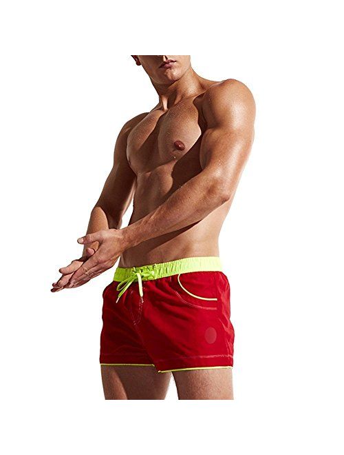 LETSQK Men's Swimwear Shorts Surf Swimsuit Swim Trunks