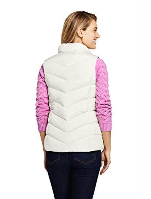 Lands' End Women's Puffer Vest Lightweight Padded Outerwear