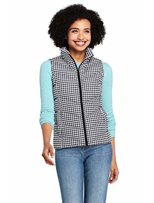 Lands' End Women's Puffer Vest Lightweight Padded Outerwear