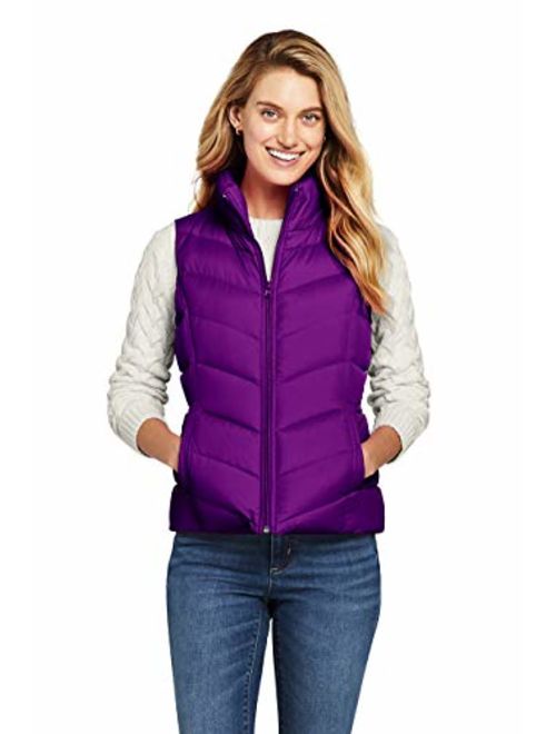 Lands' End Women's Puffer Vest Lightweight Padded Outerwear