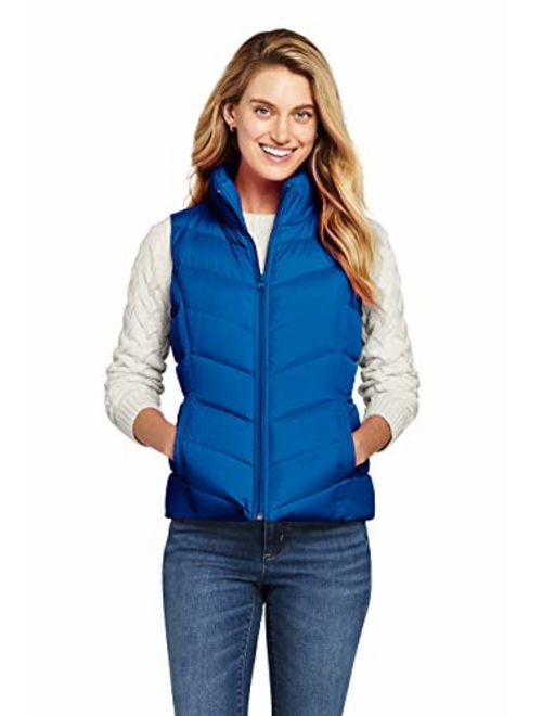 Lands' End Women's Puffer Vest Lightweight Padded Outerwear