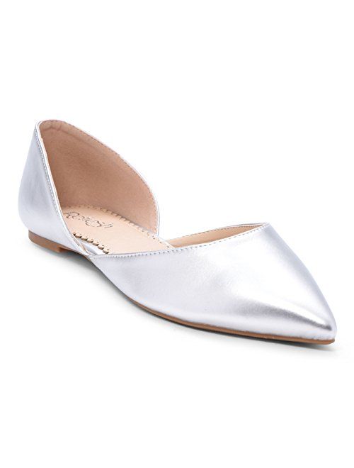 Women's Ballet Flat D'Orsay Comfort Light Pointed Toe Slip On Casual Shoes