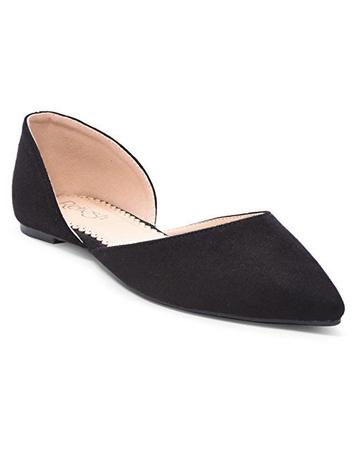 Women's Ballet Flat D'Orsay Comfort Light Pointed Toe Slip On Casual Shoes