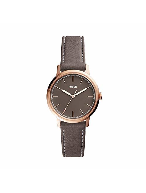 Fossil Women Neely Stainless Steel and Leather Casual Quartz Watch