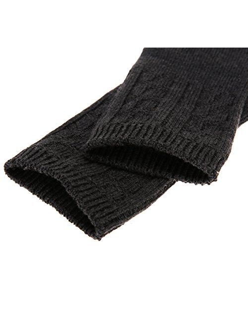 DoSmart Women Girls' Cable Knit Cotton Long Knee High Socks 3 Pairs