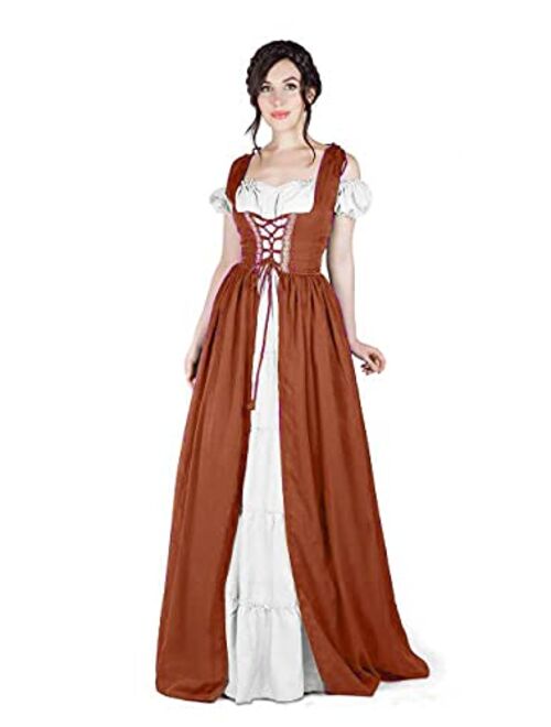 I Do Declare Boho Set Medieval Irish Costume Chemise and Over Dress