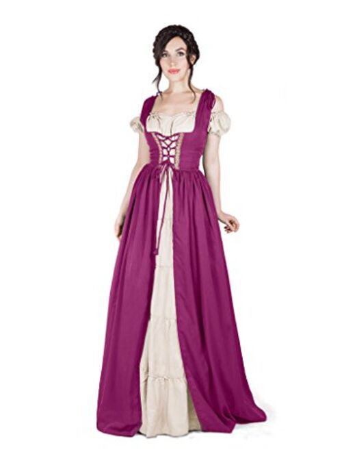 I Do Declare Boho Set Medieval Irish Costume Chemise and Over Dress