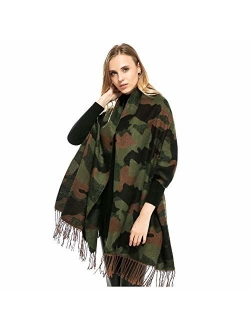 GERINLY Scarves - Lightweight Fall Winter Travel Scarf Camouflage Print Shawl Wrap