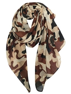 GERINLY Scarves - Lightweight Fall Winter Travel Scarf Camouflage Print Shawl Wrap