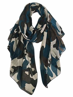 GERINLY Scarves - Lightweight Fall Winter Travel Scarf Camouflage Print Shawl Wrap