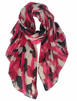 GERINLY Scarves - Lightweight Fall Winter Travel Scarf Camouflage Print Shawl Wrap