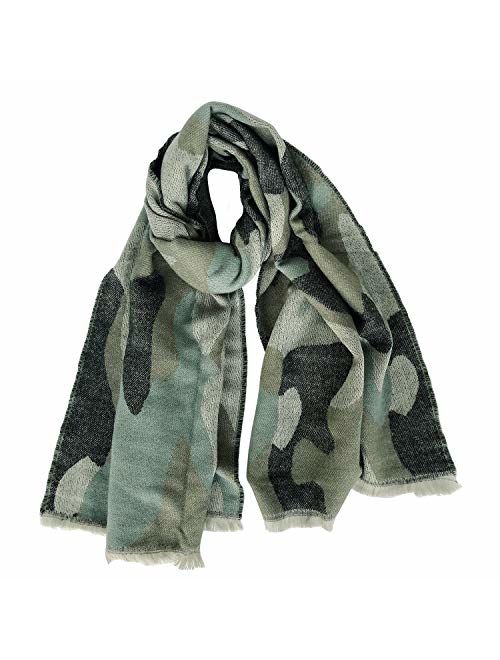 GERINLY Scarves - Lightweight Fall Winter Travel Scarf Camouflage Print Shawl Wrap