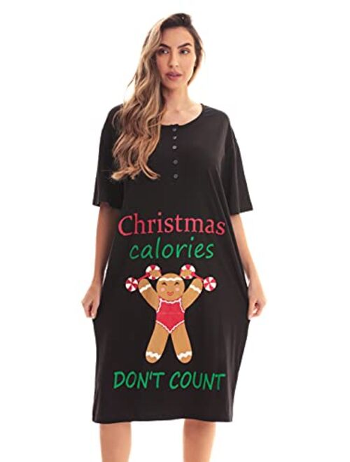 Just Love Short Sleeve Nightgown Holiday Sleepwear