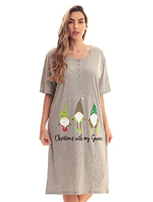 Just Love Short Sleeve Nightgown Holiday Sleepwear