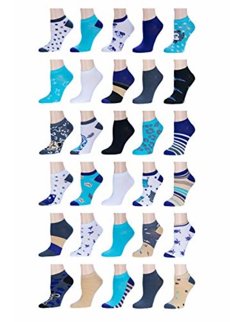 30-PAIR!!(0.79 a PAIR) Womens Neon No-Show SocksSolid & PatternedSize 9-11Fun & ComfortableIdeal Gift For Girls & Women