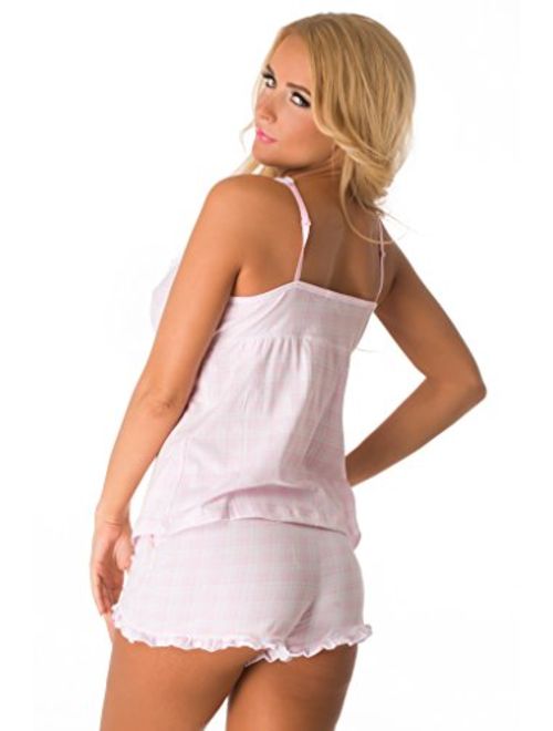 Velvet Kitten Sweet Ruffles Short PJ Set for Women 5632765379