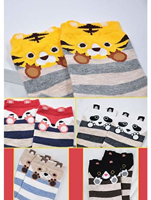 Ladies/Womens Cute Dog Casual Cotton Crew Socks Animal Printed Novelty Liner Socks