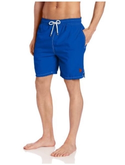 Men's Solid Peached Microfiber Swim Short